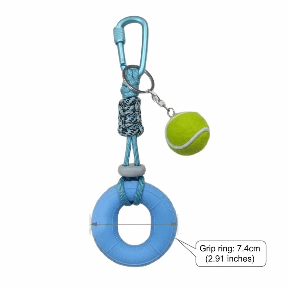 Tennis Fidget Keychain Grip Strength Trainer – Squeeze Ring Fidget Grip Keychain PLUSH
