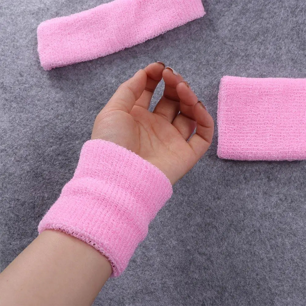 Sports Sweatband Set – Headband & Wristbands for Gym & Tennis Sports Sweatband Set PLUSH