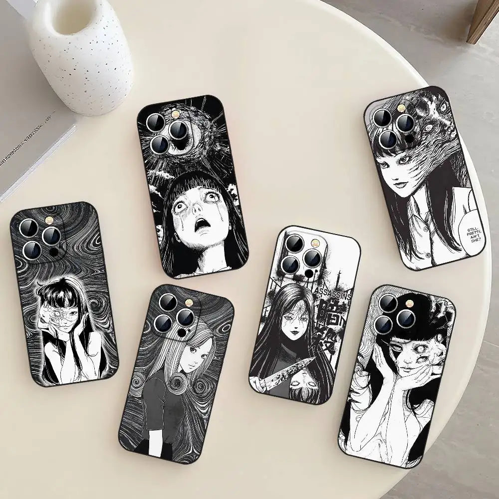 Junji Ito Anime iPhone Case – Shockproof Silicone Cover Anime Phone Case PLUSH