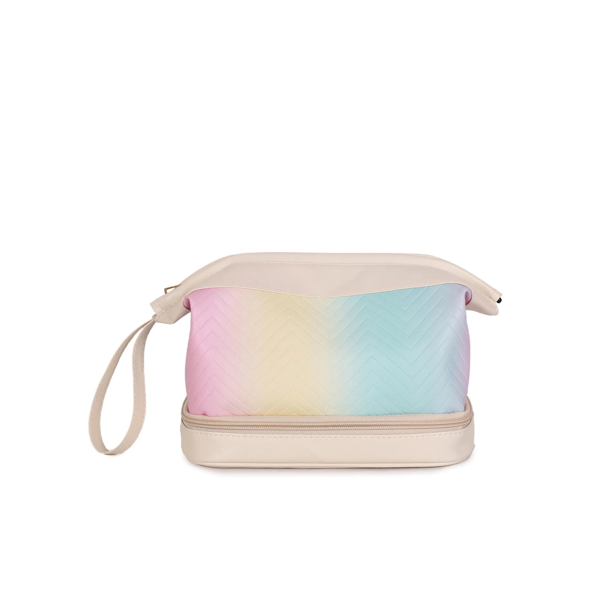 Double Layer Travel Makeup Bag – Large Capacity Cosmetic Case Travel Cosmetic Bag PLUSH Colorful