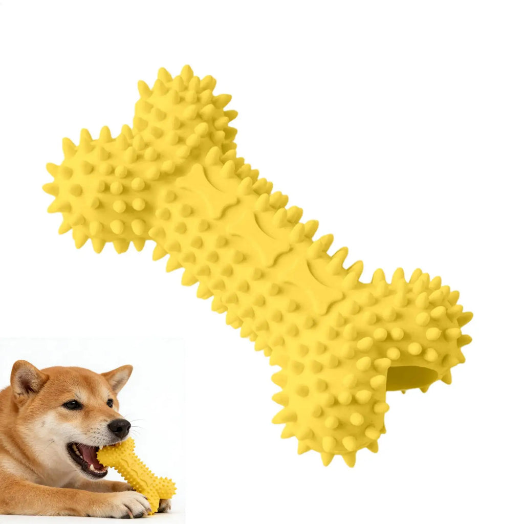 Bone-Shaped Dog Chew Toy – Rubber Teeth Cleaning Stick Dog Chew Toy PLUSH