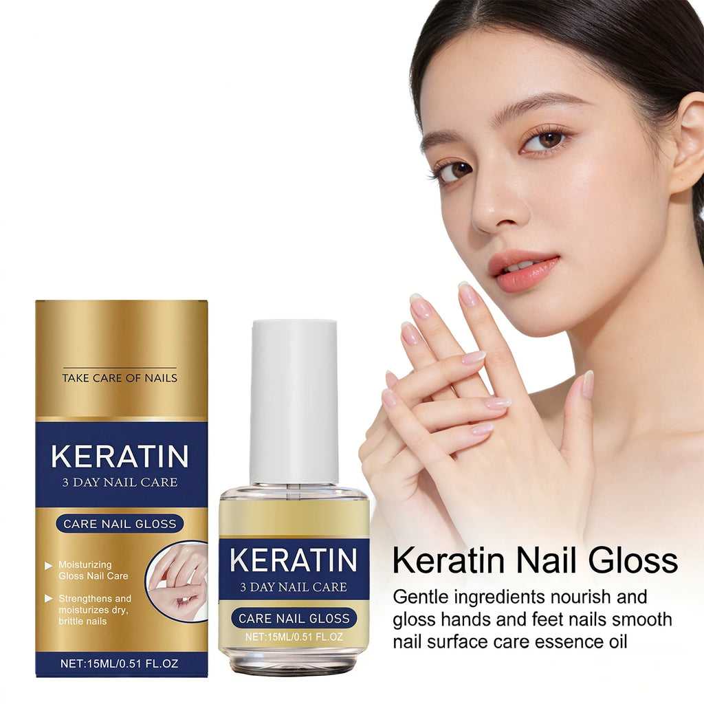Keratin Nail Strengthening Oil | Plant Extract Nail Treatment 15ml Nail Treatment Oil PLUSH