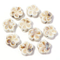 10pcs Flower Ceramic Spacer Beads 15.5mm – DIY Jewelry Making Ceramic Spacer Beads PLUSH Color 05