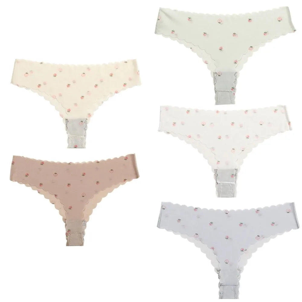 Women's Breathable Ice Silk Low-Rise Thong Panties | Traceless Women's Thong Panties PLUSH