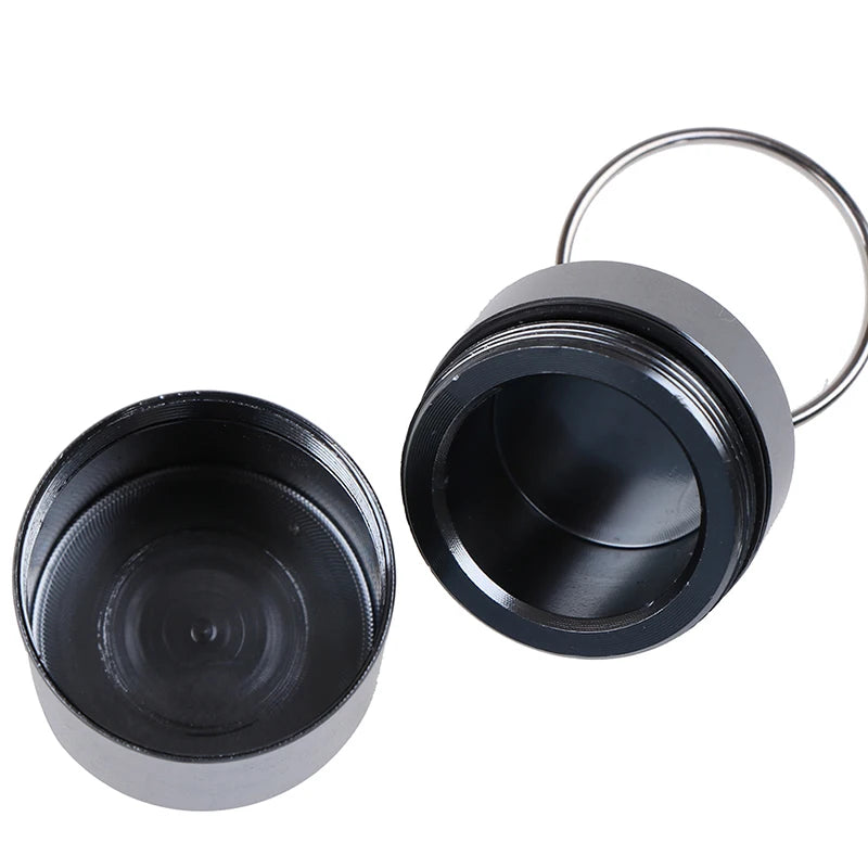 Waterproof Mini Pill Box Keychain – Aluminum Travel Case Pill Box Keychain PLUSH