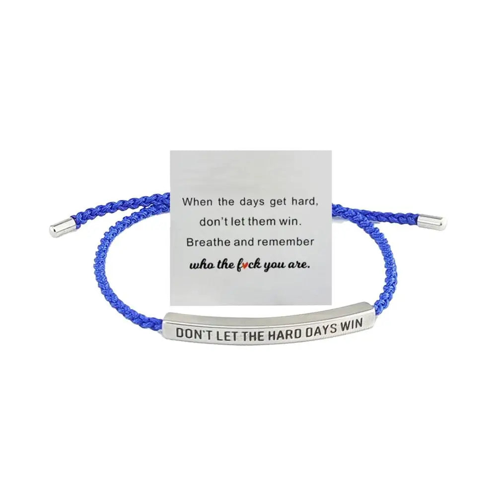 Engraved Titanium Steel Adjustable Hand-Woven Bracelet Woven Engraved Bracelet PLUSH L