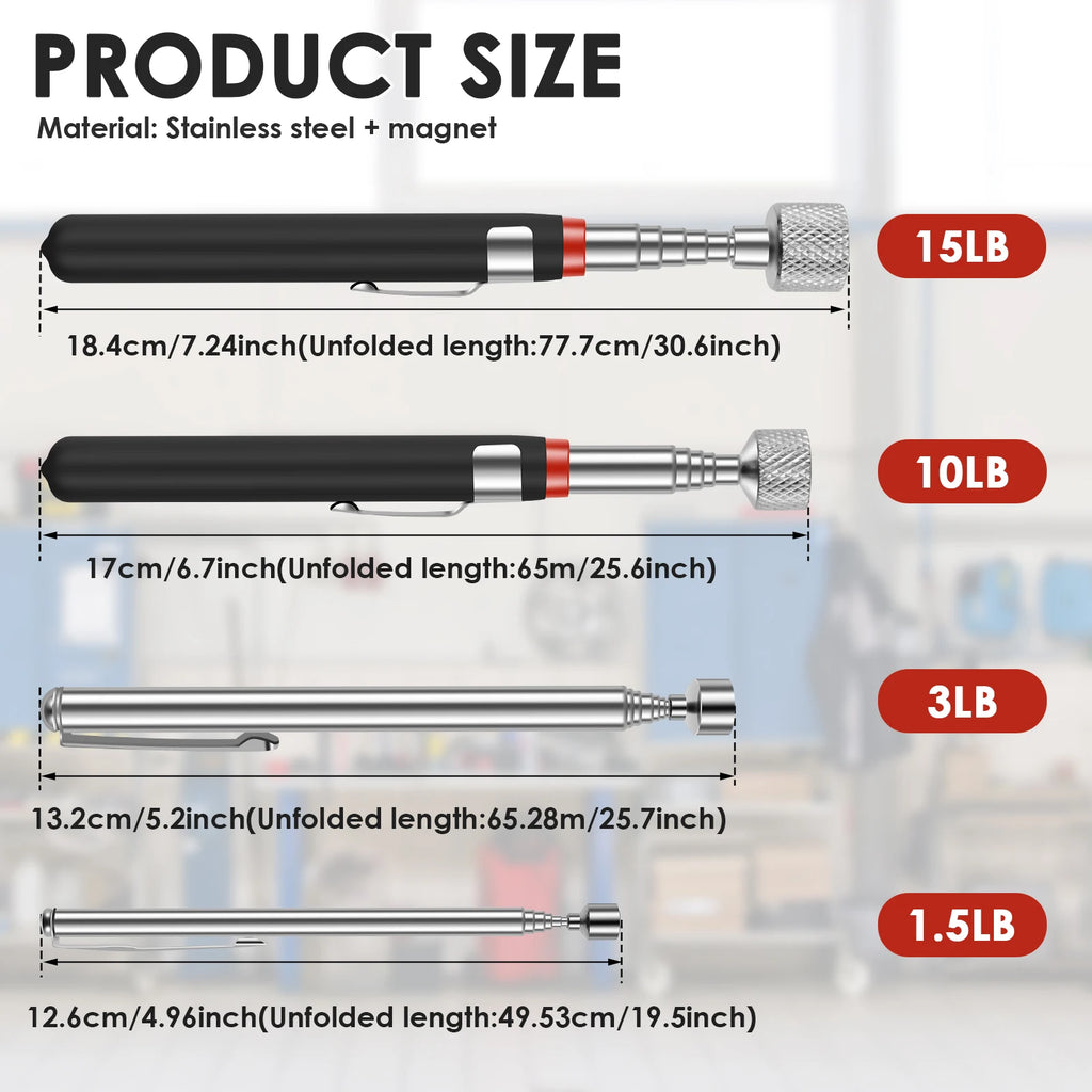 Telescopic Magnetic Pickup Tool – Extendable Magnet Grabber Stick Magnetic Pickup Tool PLUSH