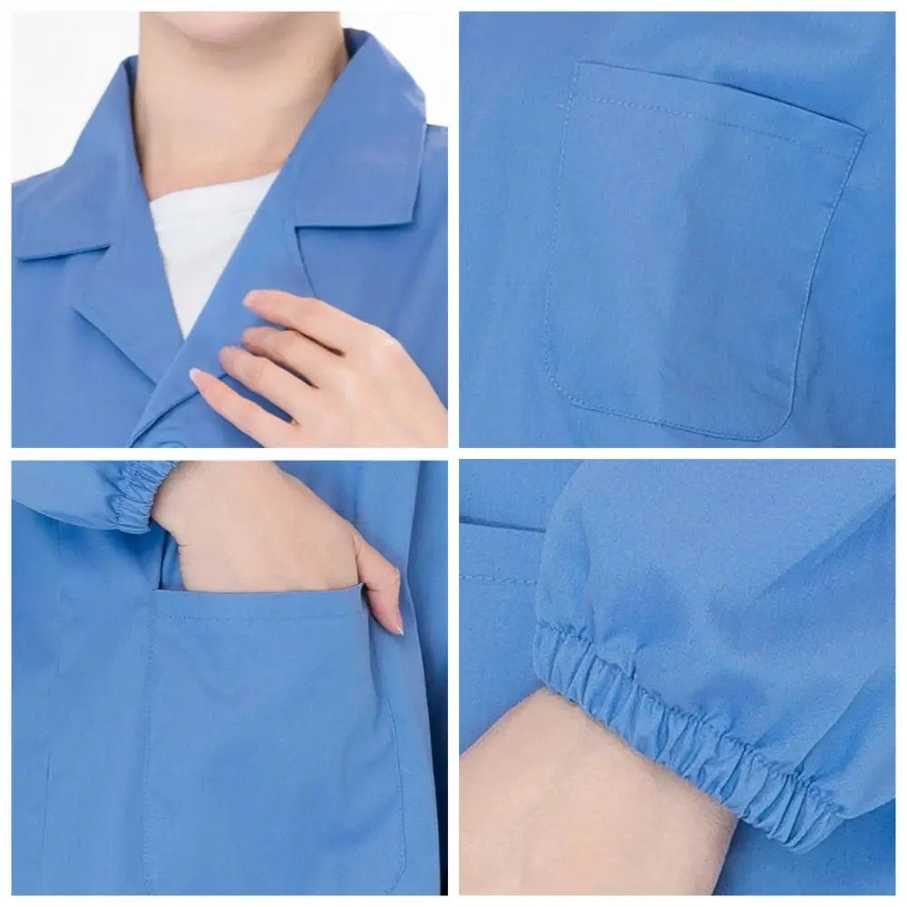 Women's Cotton Work Coat – Lab & Food Factory Uniform S–4XL Work Coat PLUSH