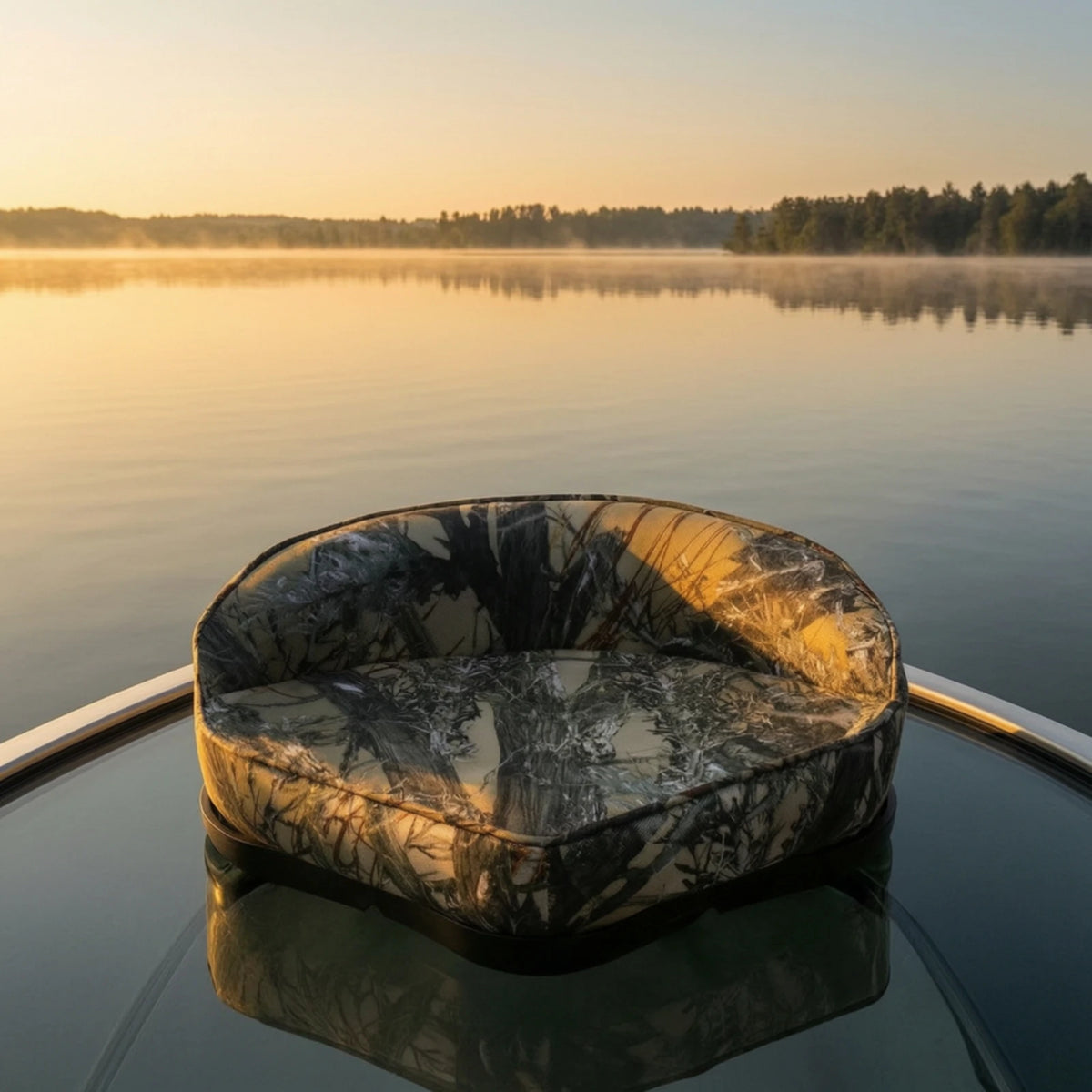 Triangular Padded Boat Seat with Backrest | Slimline Fishing Seat Padded Boat Seat PLUSH