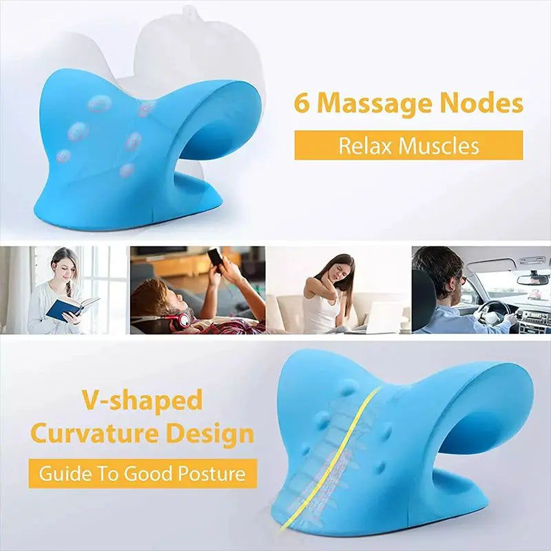 Cervical Traction Neck Massage Pillow – Neck & Shoulder Relaxer Cervical Traction Pillow PLUSH