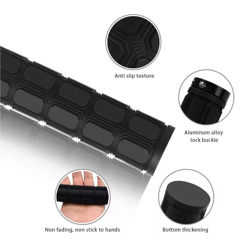 MTB Lock-On Handlebar Grips – Ergonomic Non-Slip Rubber Bike Handlebar Grips PLUSH