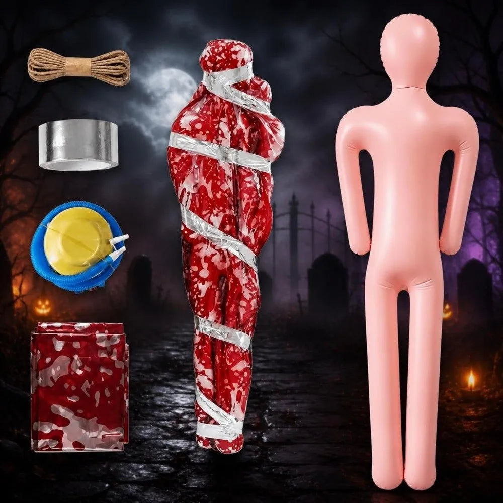 Realistic Inflatable Corpse Prop – Halloween Hanging Dummy Halloween Prop PLUSH