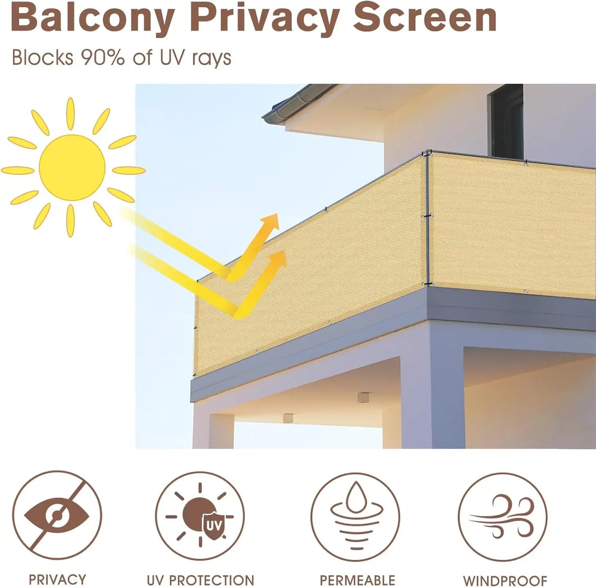 4x1M HDPE Anti-UV Sunshade Net – Garden Pergola & Balcony Garden Shade Net PLUSH