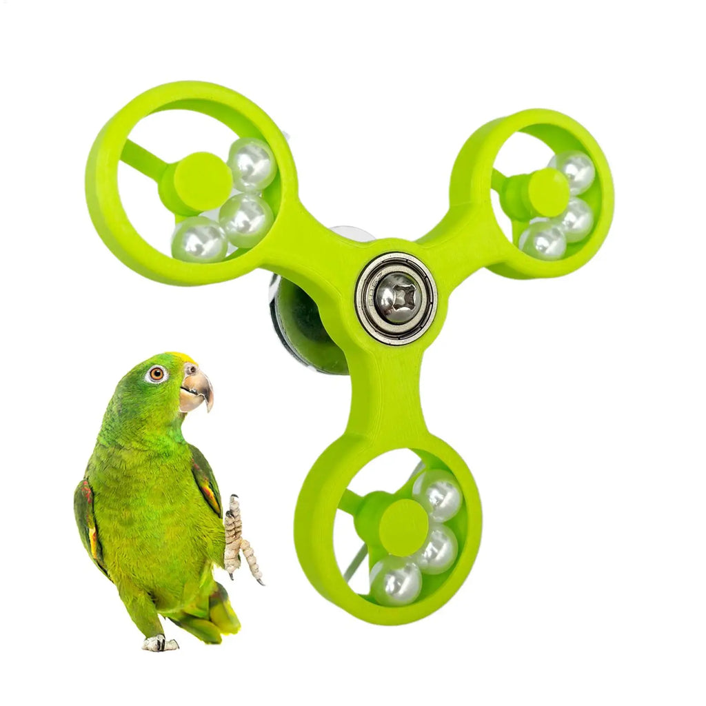 Interactive Rotating Parrot Toy – Bird Cage Spinner for Parrots Bird Cage Toy PLUSH