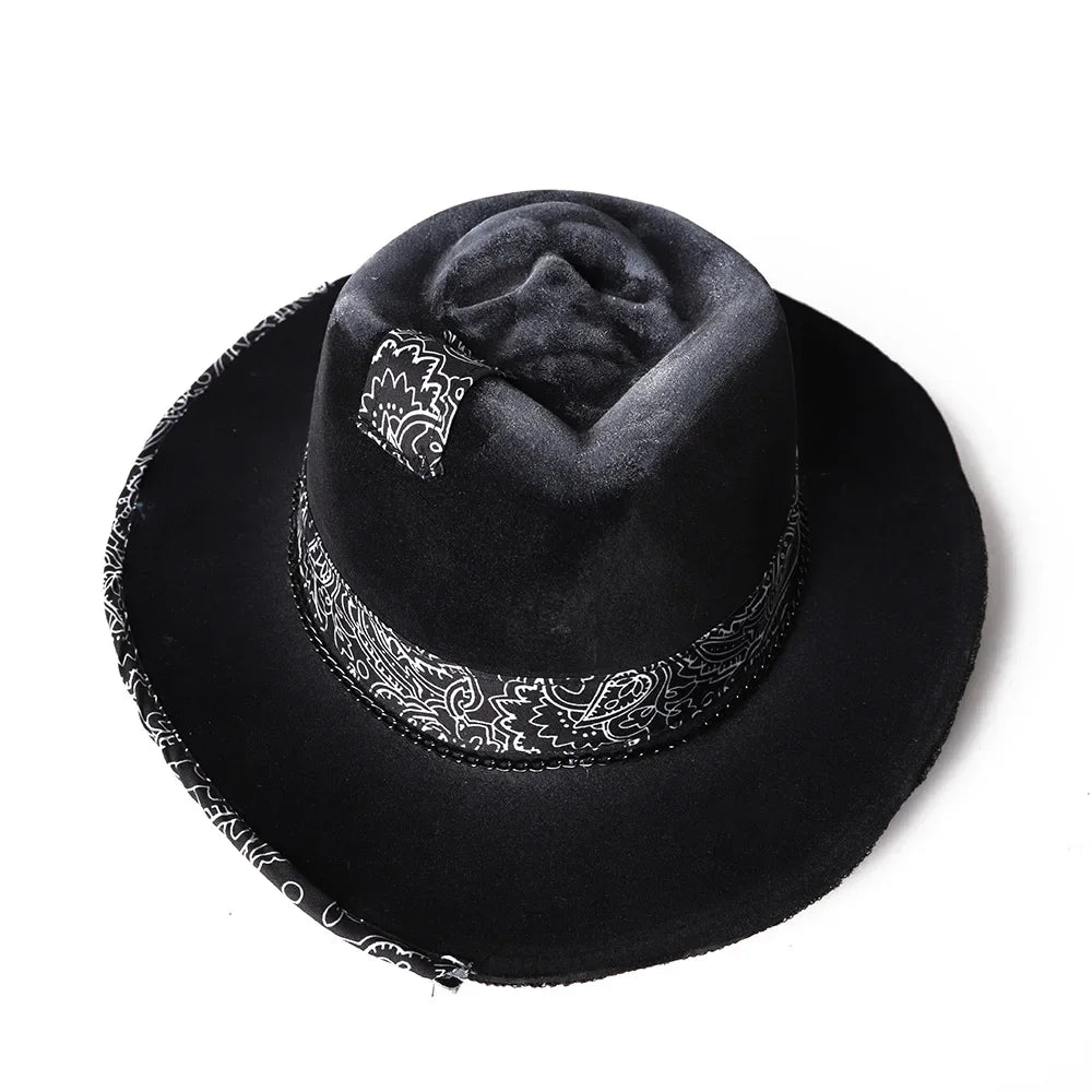 Handmade Skull Cowboy Hat | Halloween Party Costume Hat Halloween Costume Hat PLUSH
