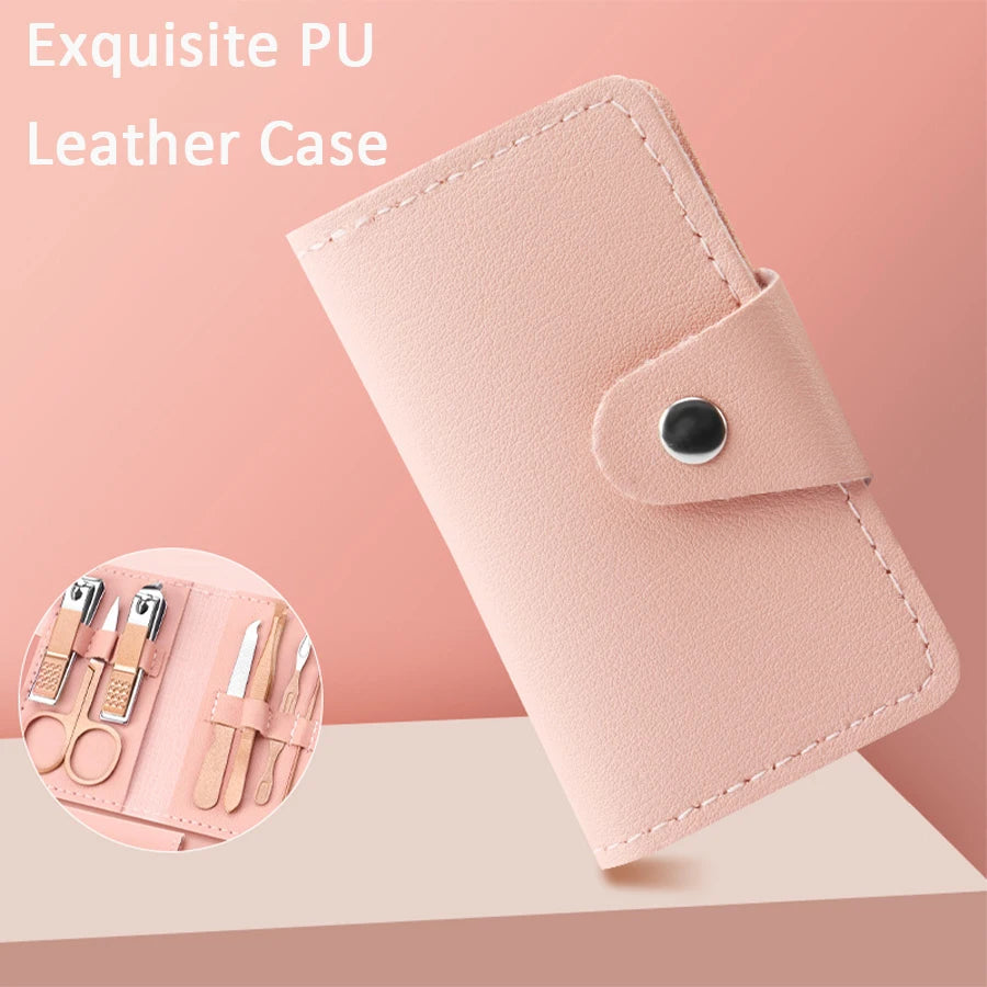 Ouriner 7-Piece Stainless Steel Nail Clipper Manicure Set Manicure Tool Set PLUSH