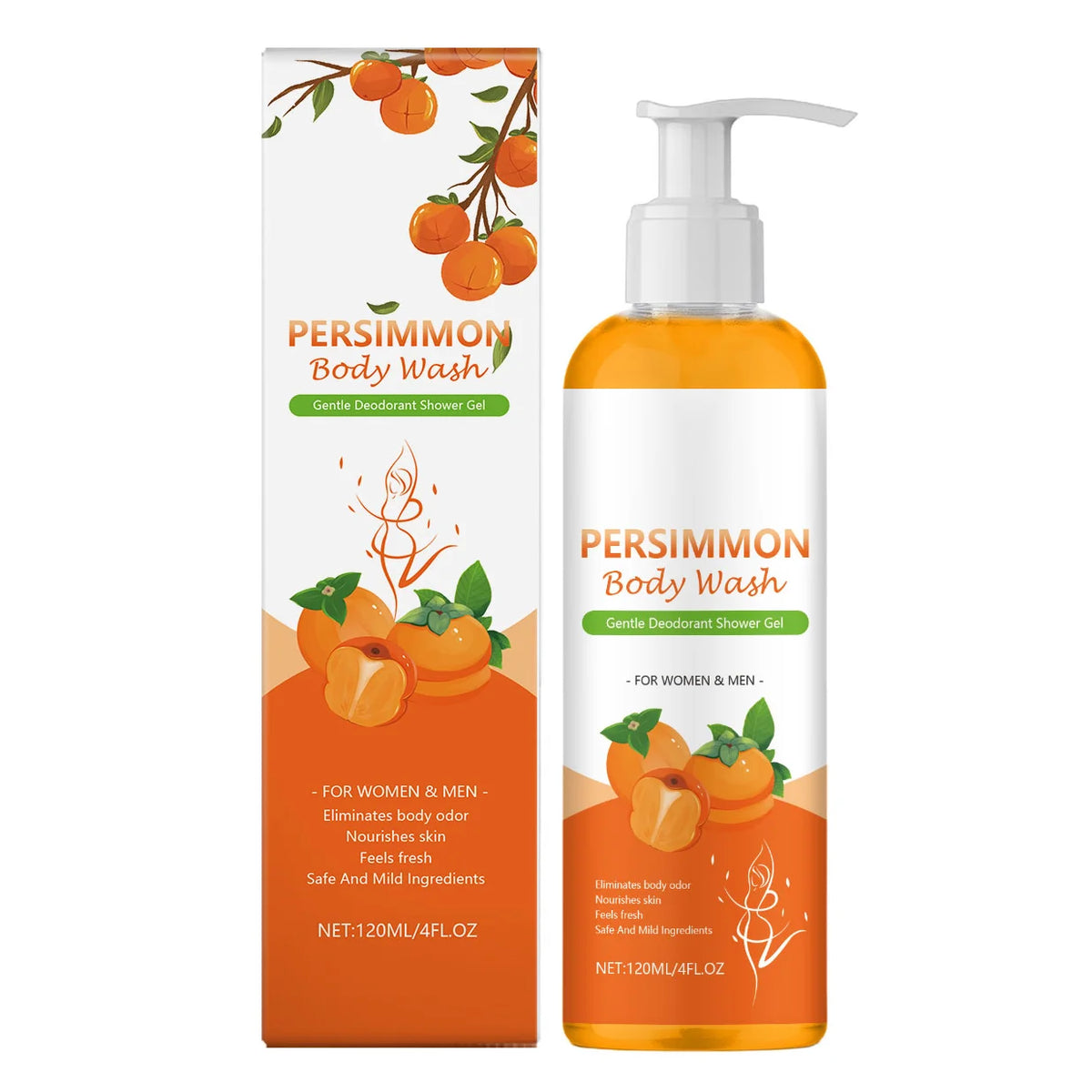 Persimmon Exfoliating Body Wash – Hydrating Shower Gel Exfoliating Body Wash PLUSH 120ml Others