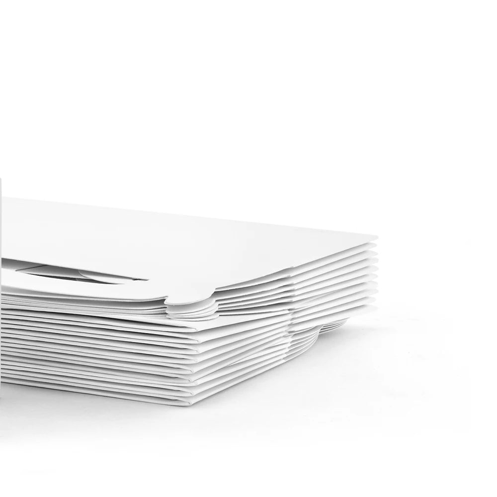10-Pack White Gable Gift Boxes with Handles – 6.2x3.5x3.5" Gift Boxes PLUSH