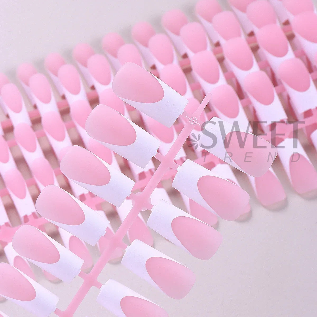 150/160pcs Matte Press On Nails Nude Pink French Tips Press On Nail Tips PLUSH