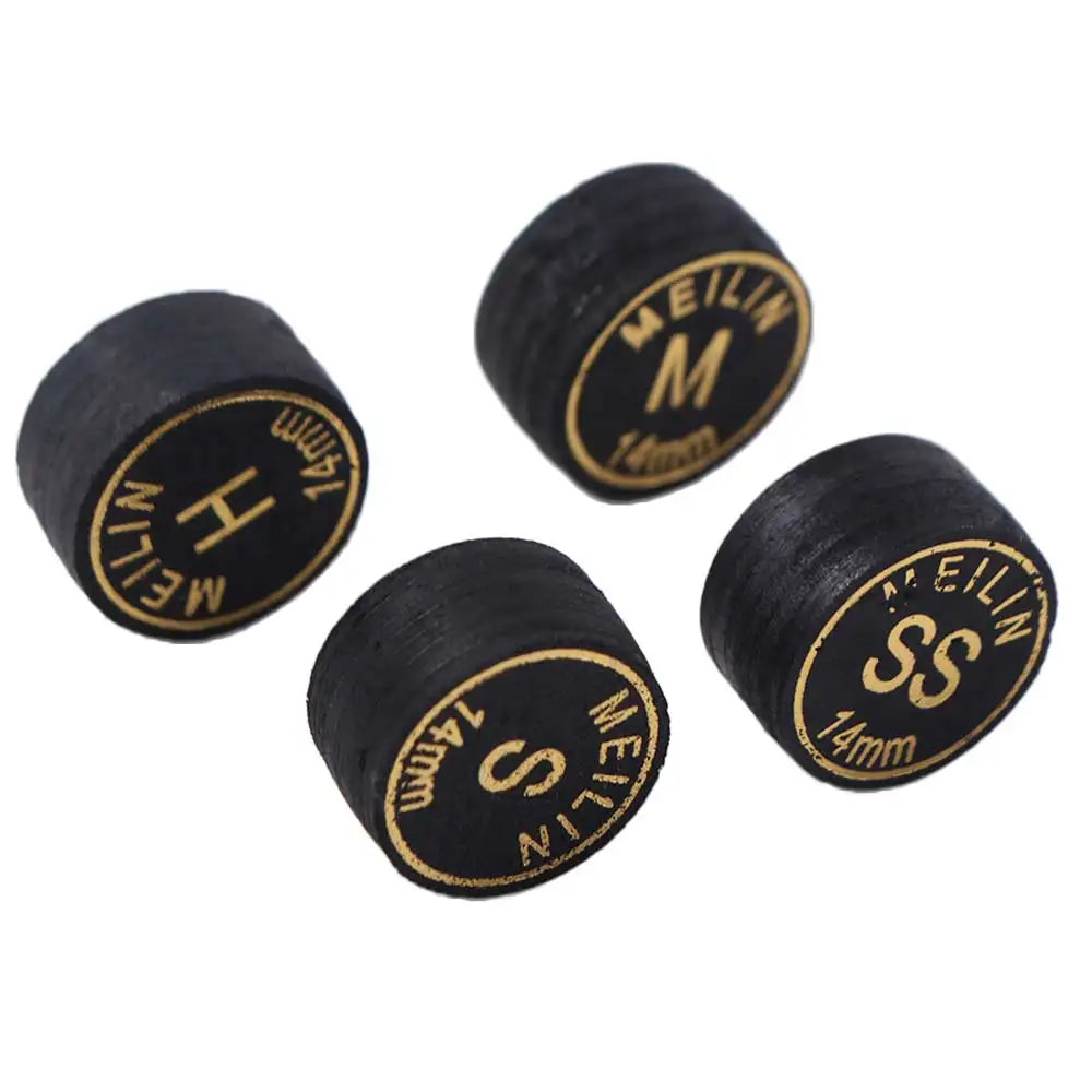 14mm Pigskin Leather Snooker Cue Tips SS/S/M/H – 2pcs Set Billiard Cue Tips PLUSH