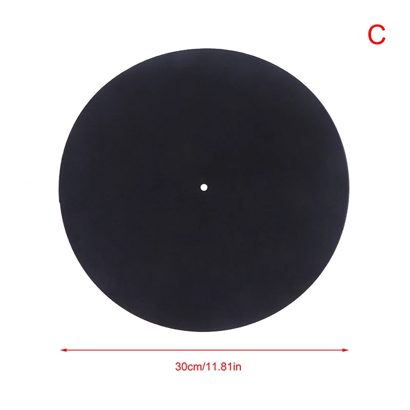 Felt Turntable Slipmat 3mm – LP Vinyl Record Anti-Slip Mat Turntable Slipmat PLUSH C