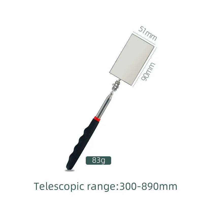 Telescoping Inspection Mirror 360° Swivel Adjustable Handle Inspection Mirror Tool PLUSH 1PC Square