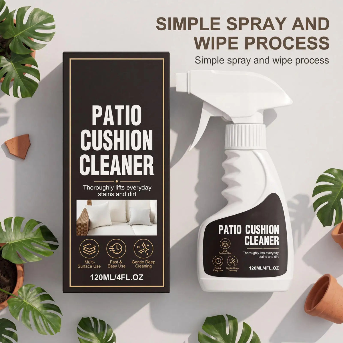 120ml Fabric Cleaner Spray – Cushion & Upholstery Stain Remover Fabric Cleaner Spray PLUSH