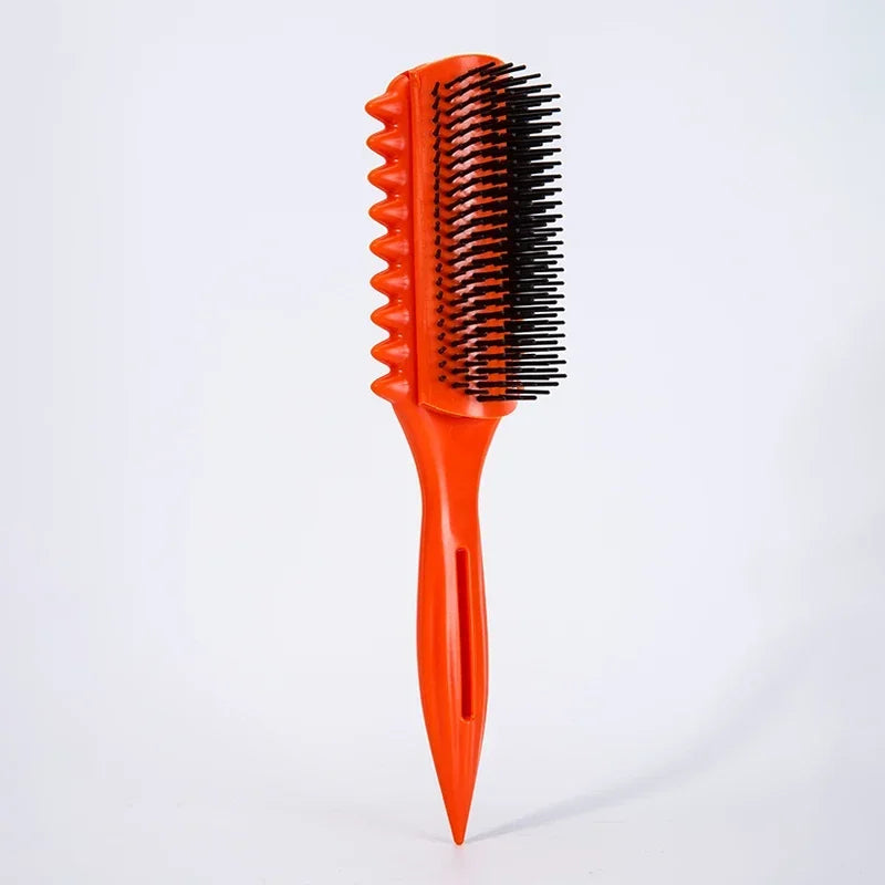 WANMEI 9-Row Curling Wave Comb – Anti-Tangle Hair Styler Hair Styling Comb PLUSH