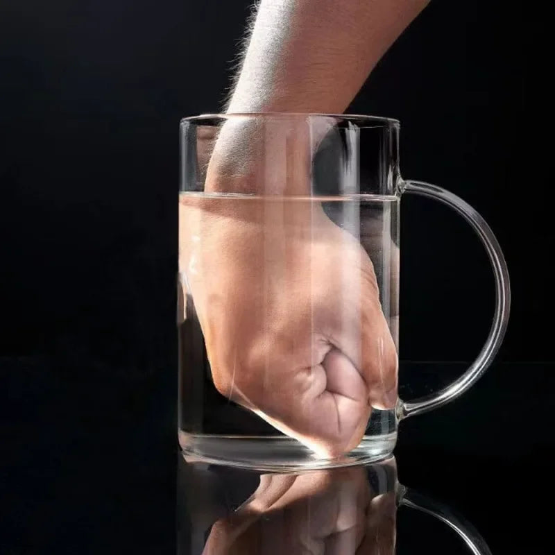 1L Glass Tumbler with Lid & Straw – Large Transparent Cup Glass Tumbler PLUSH