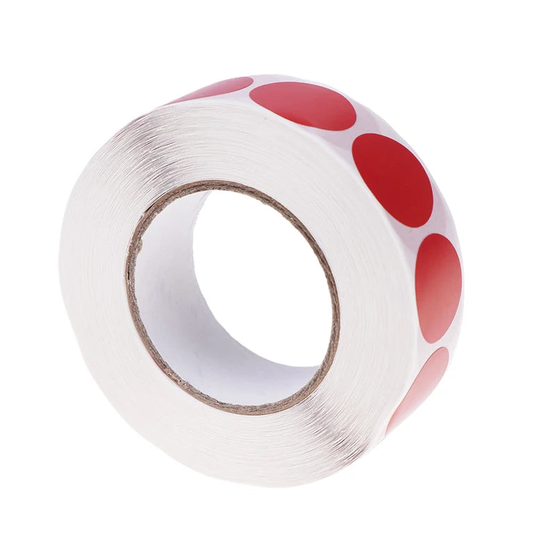 0.75" Color-Coded Adhesive Dot Labels 1000pcs – Archery Training Archery Training Labels PLUSH Red
