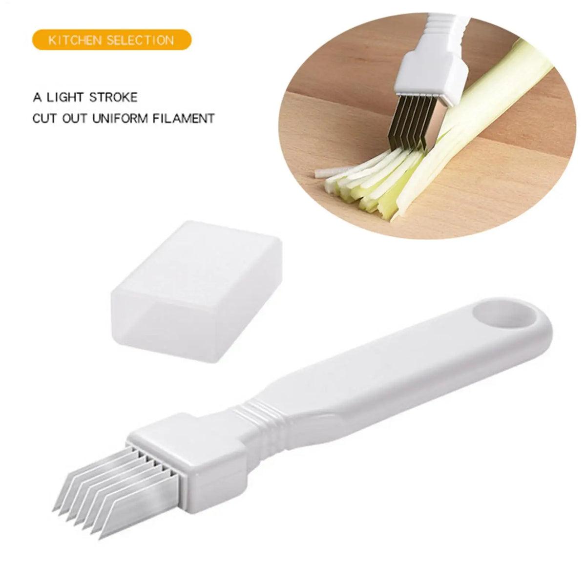 Stainless Steel Scallion Slicer & Vegetable Shredder Vegetable Slicer PLUSH