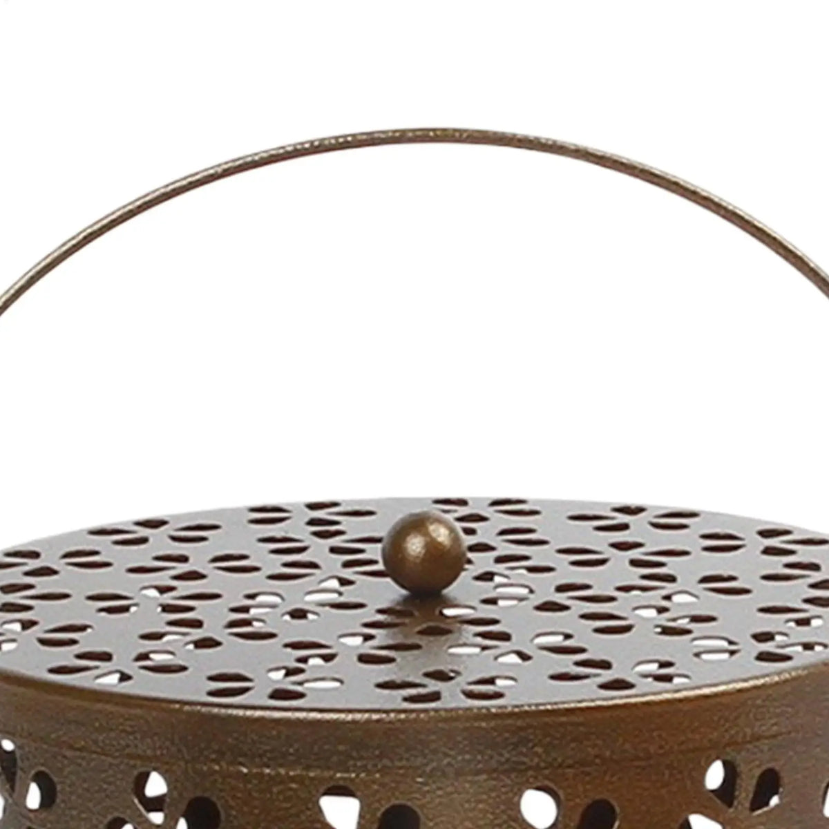 Portable Metal Incense Coil Holder with Handle & Lid Incense Coil Holder PLUSH