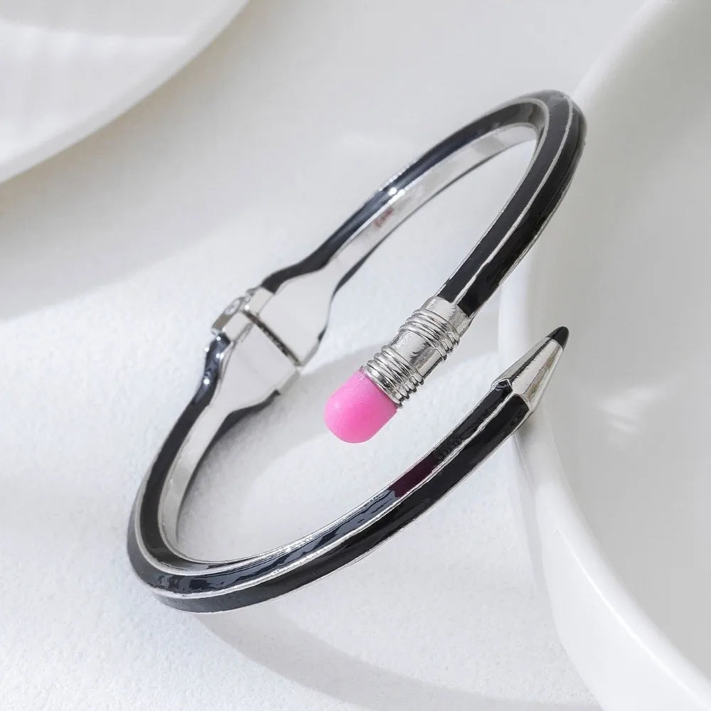 Open Cross Enamel Glitter Cuff Bracelet | Trendy Bangle Cuff Bracelet PLUSH