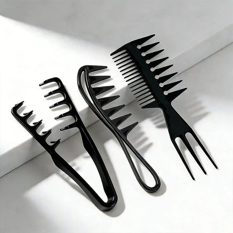 Salon Styling Comb Set – Shark Tooth Detangling Brush Hair Comb Set PLUSH