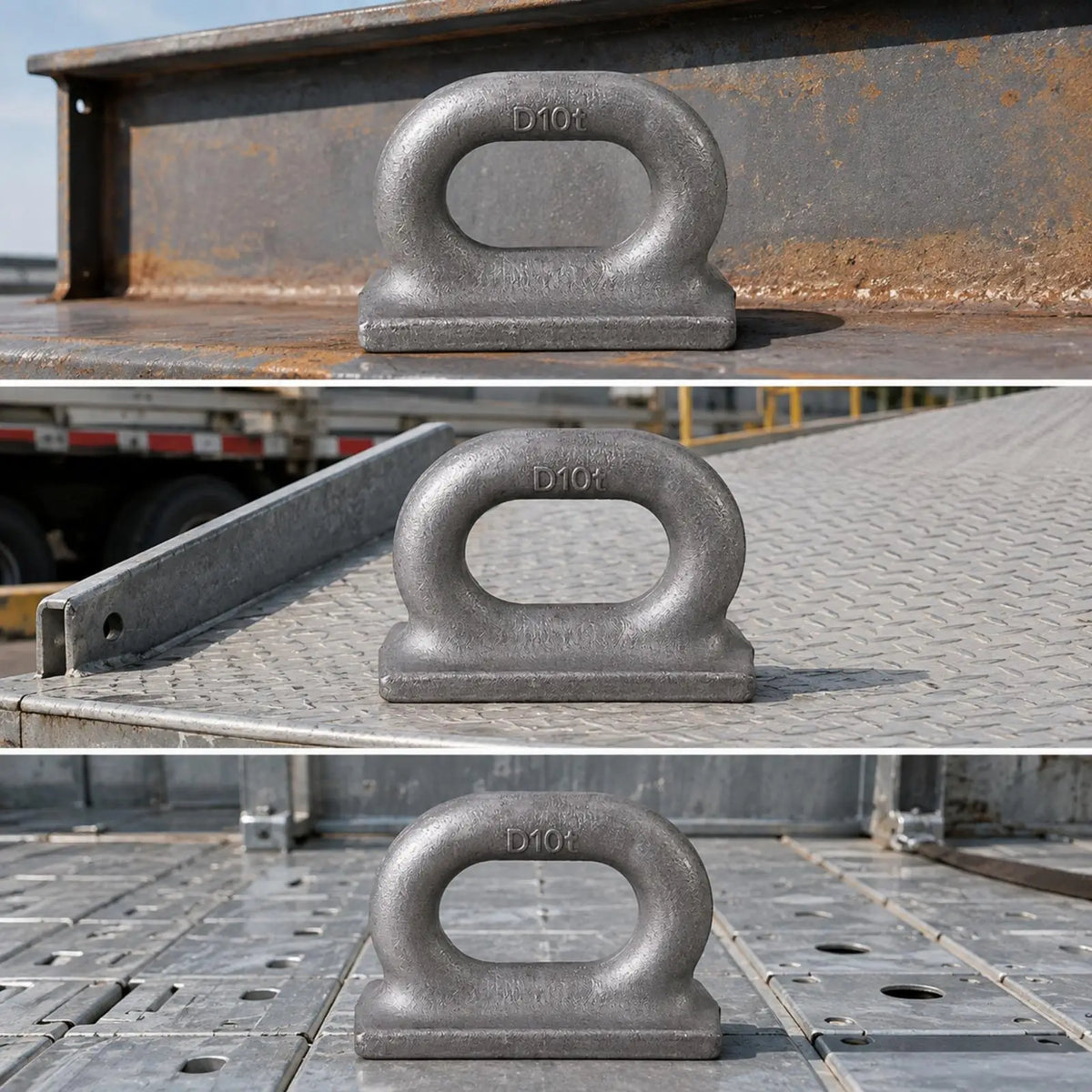 Marine Weldable D-Shape Oval Eye Plate | Flat Base Rigging Weldable Eye Plate PLUSH 10TMarineEyePlate