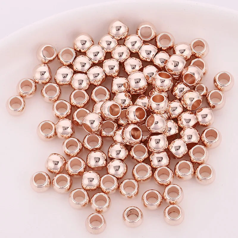 50pcs African Hair Rings Cuffs Dreadlock Bead Charms Gold Black Hair Cuff Beads PLUSH No.6