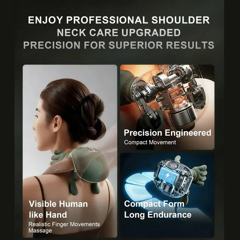 Intelligent Shoulder & Neck Massager – USB Finger Kneading Neck Shoulder Massager PLUSH