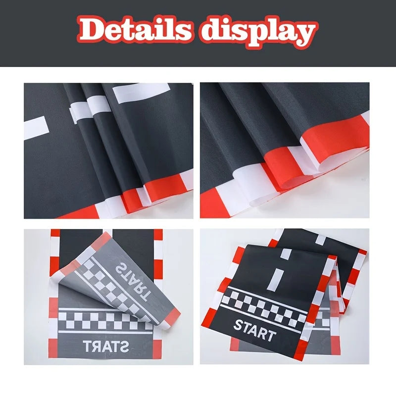 Racing Track Table Runner | Party & Event Décor – 3 Sizes Table Runner PLUSH