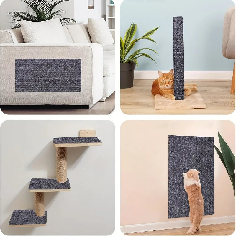 Self-Adhesive Cat Scratch Pad – Wall & Furniture Protector Cat Scratch Pad PLUSH