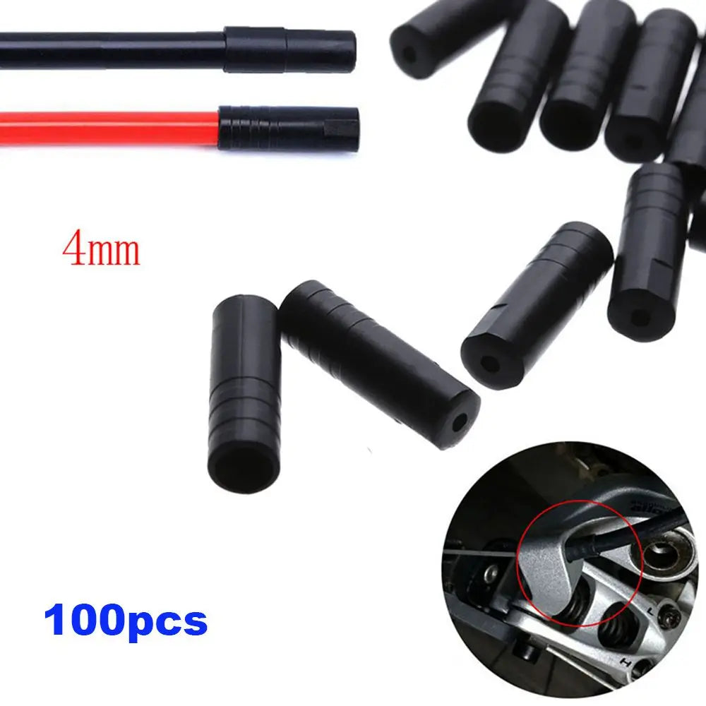 100pcs Bike Cable End Caps – Shift & Brake Line Ferrules Bike Cable End Caps PLUSH