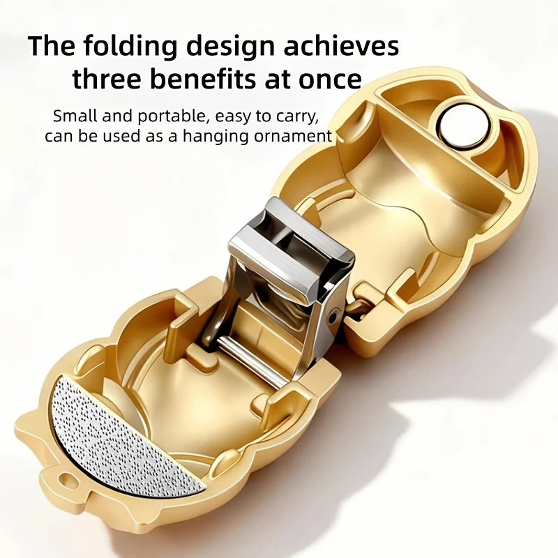 Owl Folding Nail Clipper with Keychain | Mini Manicure Tool Nail Clipper PLUSH