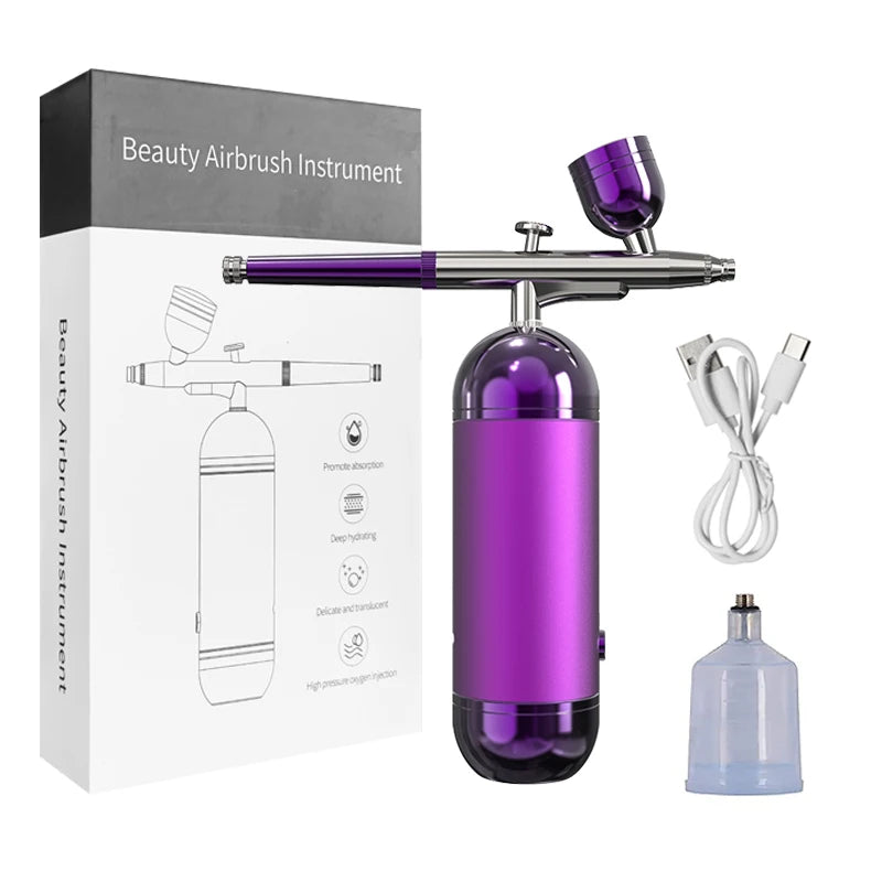 Wireless Airbrush Kit with Compressor – Portable Spray Gun Wireless Airbrush Kit PLUSH Purple