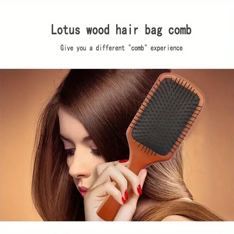 Wooden Airbag Massage Comb – Anti-Static Curly Hair Brush Hair Massage Comb PLUSH