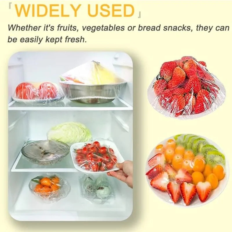 Reusable Elastic Food Covers – Stretchable Food-Grade Plastic Lids Food Storage Covers PLUSH