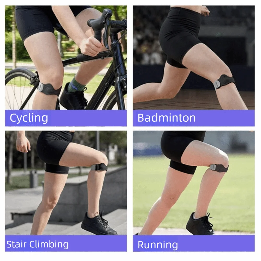 Adjustable Knee Compression Strap – Silicone Patellar Support Knee Support Strap PLUSH