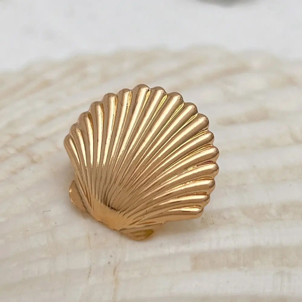 Vintage Flower C-Shape Ear Cuff – Starfish Shell Clip Earring Clip-On Ear Cuff PLUSH