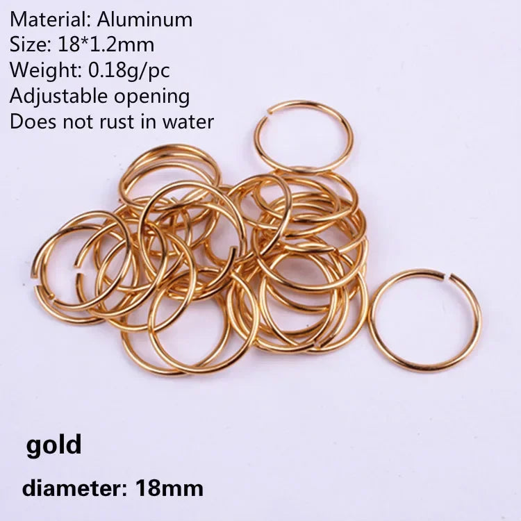 Metal Hair Rings Braid Dreadlock Hoop Clips 50–200pcs Bulk Hair Braid Rings PLUSH