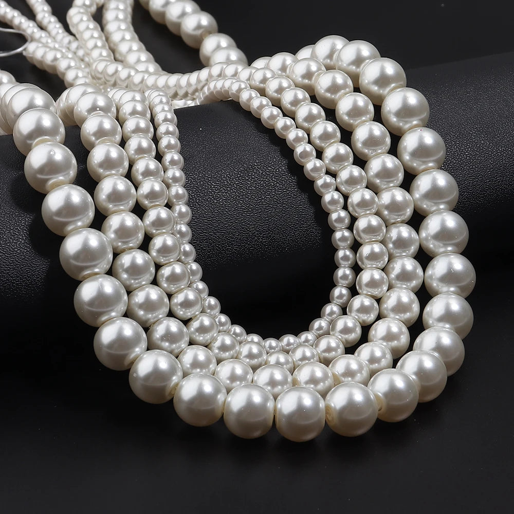 Baroque Shell Pearl Loose Beads – Vintage Beige DIY Jewelry Shell Pearl Beads PLUSH