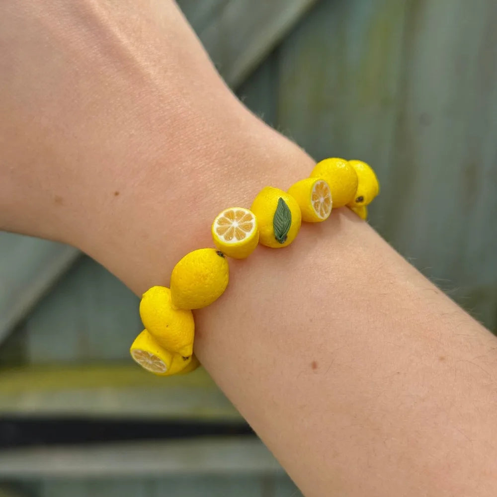 Resin Fruit Beaded Bracelet | Y2K Boho Summer Jewelry Beaded Bracelet PLUSH Style 10