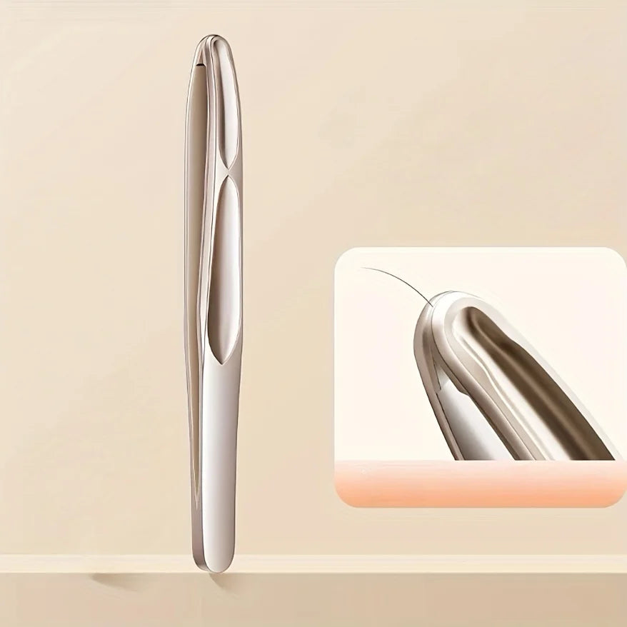 Stainless Steel Round Tip Tweezers – Eyebrow & Beard Grooming Eyebrow Tweezers PLUSH